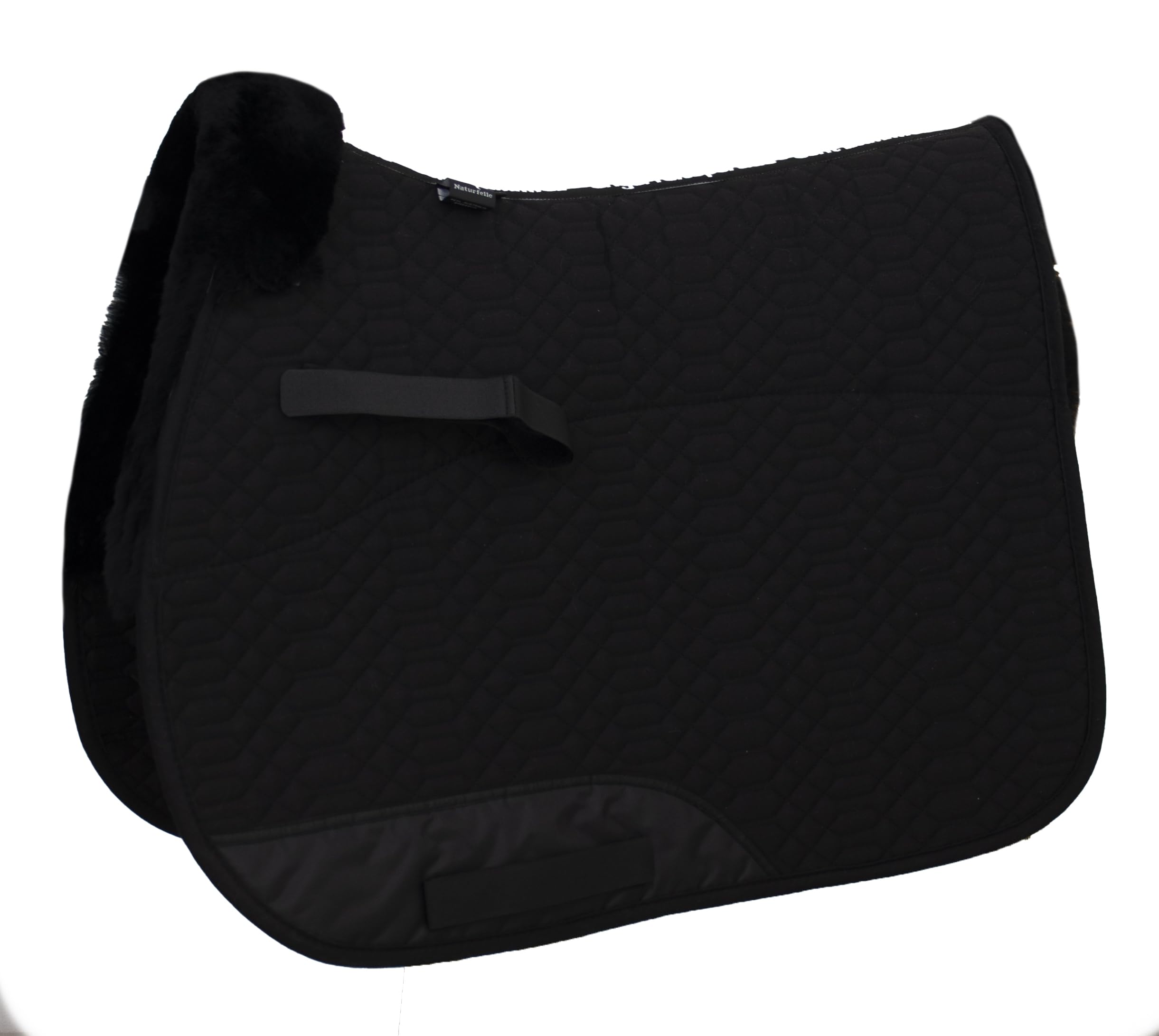 Engel Germany gualdrappa Pelle di Agnello cottone Nero Pelliccia Nero (Schabra 1) dai Colori Vivaci: da Abbinare a 12 Colori di Pelliccia di Agnello! versatilità/Salto (VSS)