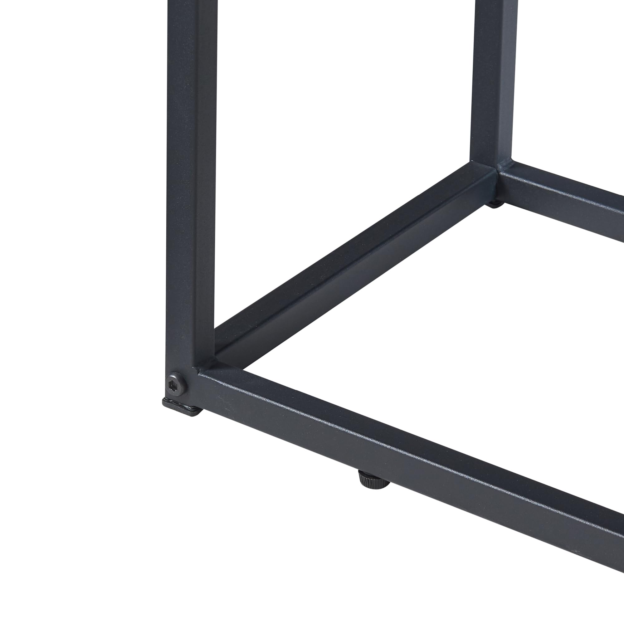 [en.casa] Kaminholzregal Vaasa Feuerholzständer mit Sitzfläche Holzlager aus Stahl Brennholzregal V-förmige Stangen Holzunterstand Brennholzständer für Innen 100x30x50cm Schwarz