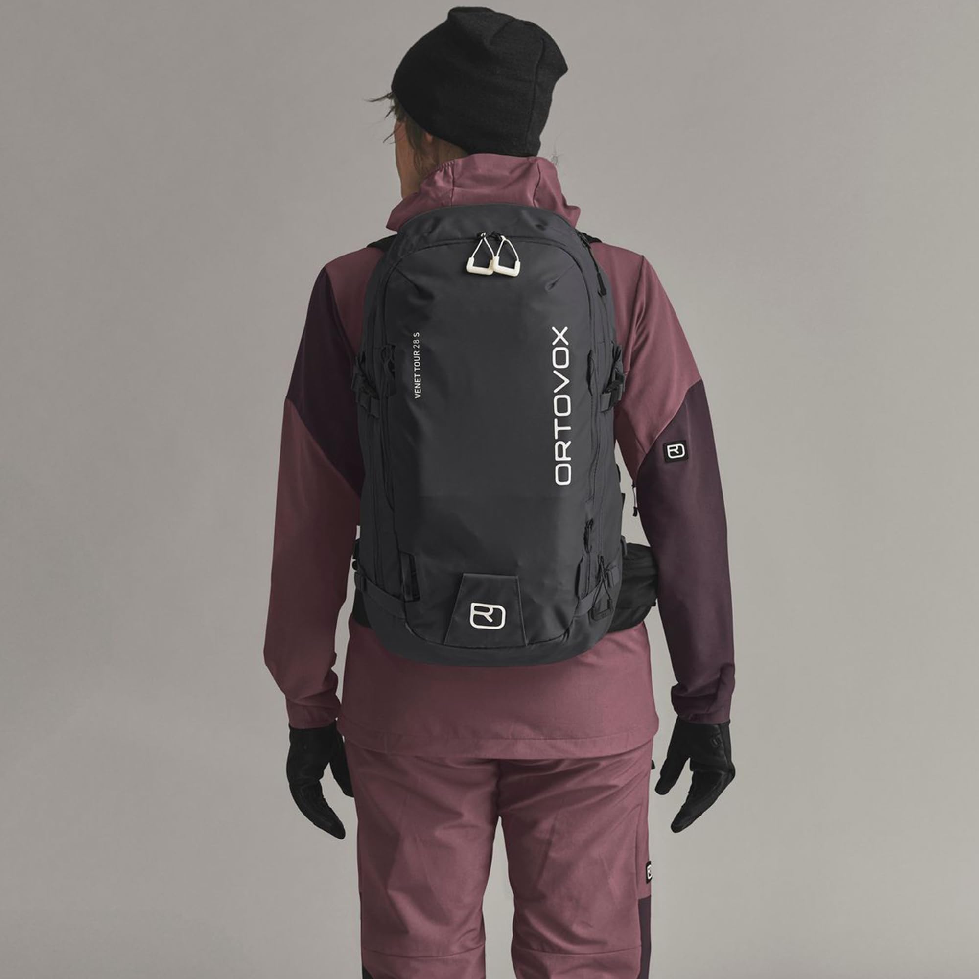 Ortovox Venet Tour 28 S Short Back System Skitouren-Rucksack, Black Raven, 28 Liter