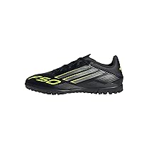 Adidas Unisex – Adulto F50 Club Turf Football Boots, Core Black, Iron Met., Lucid Lemon, 40 2, 3 EU