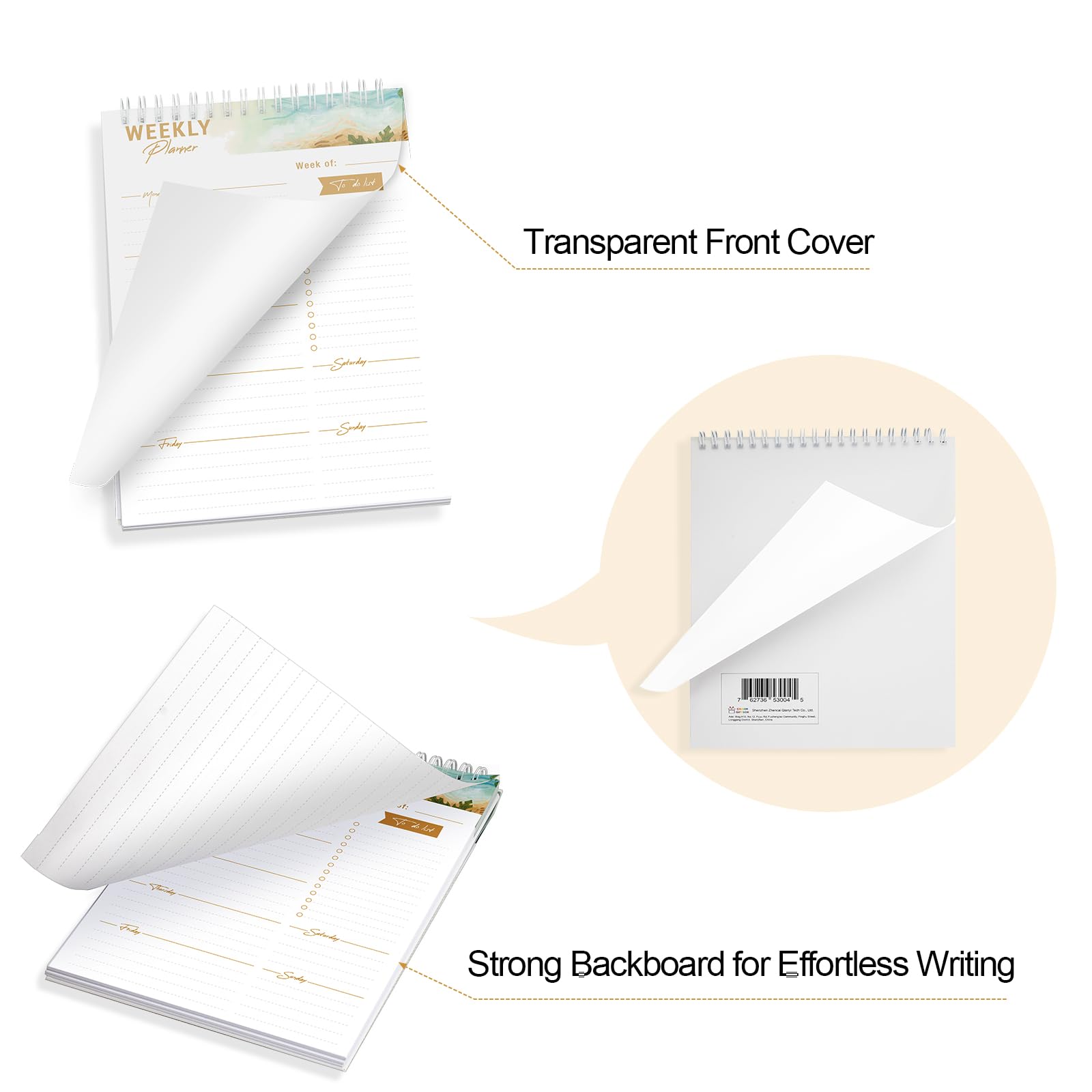 Planning Settimanale Da Tavolo, 52 Pagine B5 To Do List Pad, 17.6 x 25 cm, Planner Settimanale Scrivania,Planner Giornaliero,Blocchi Per Appunti Giornalieri Con Lista Delle Cose Da Fare, B5-KA