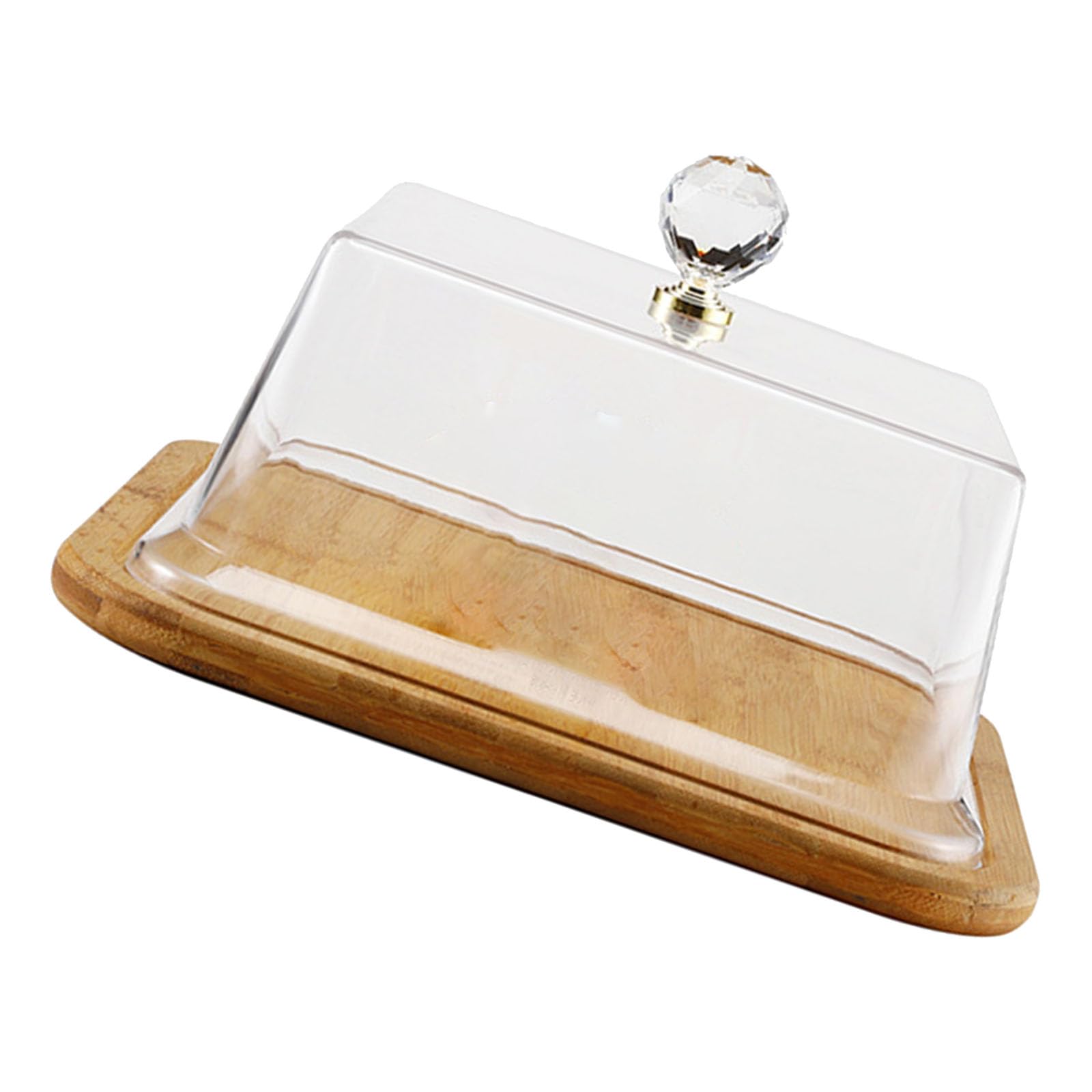 Xinsheinelry Cake Display Platter Square Display Stand with Acrylic Lid for Birthdays and Special Event Square Holder