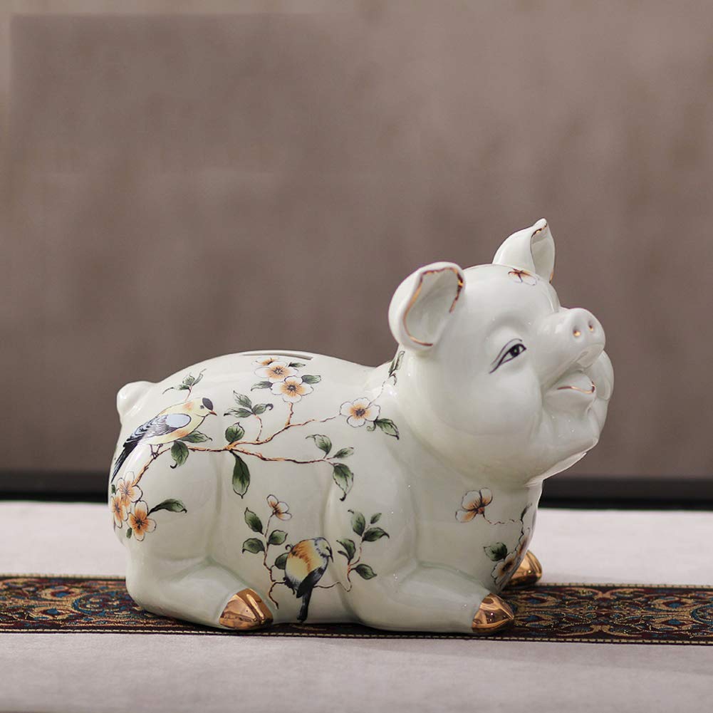 Salvadanaio maialino in ceramica decoro con scritta S.P.Q.eR
