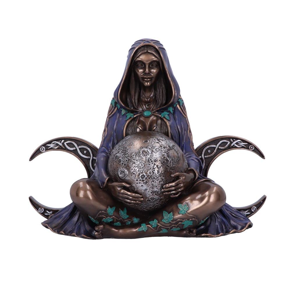 Nemesis Now Figura de Diosa de Triple Luna, Bronce, 36 cm, diseño bellamente esculpido, Adorno de Diosa de Triple Luna, artículos de Regalo wiccanos, Fundido en la Mejor Resina, Pintado a Mano por