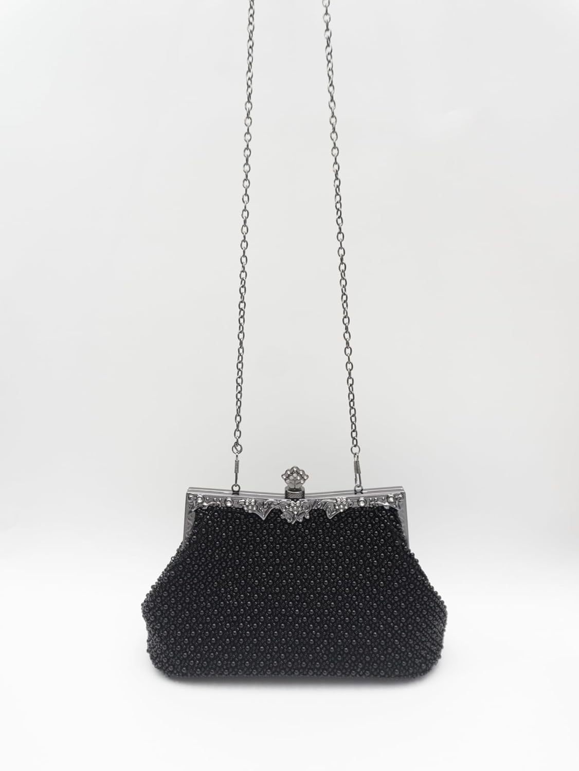 1920s Vintage Style Solid Color Beaded Evening Bag Simple Elegant Women's Clutch Suitable for Weddings, Parties - Image 6