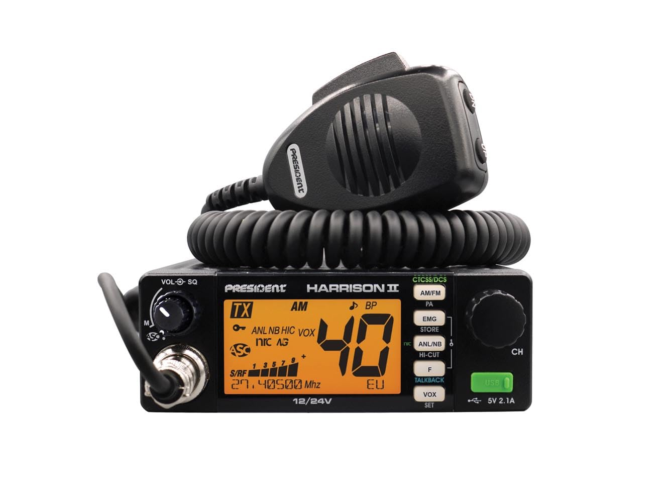 Président Harrison II ASC CB Radio AM/FM VOX NB ANL 12V/24V