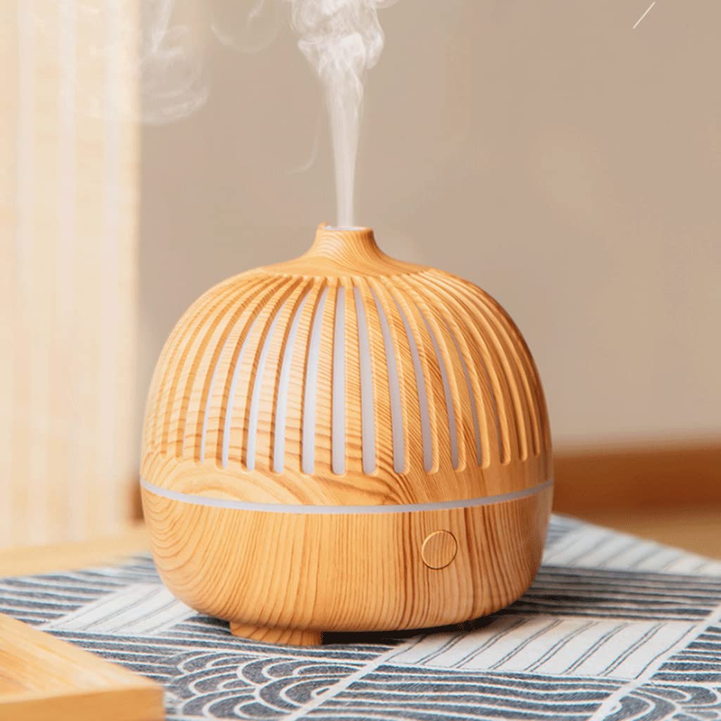 Ulepszony 180 ml etherische olie-diffuser, ultrasone koele mistkamer-luchtbevochtiger, 7-kleuren sfeerlicht, kan de kleur repareren, diffuser voor thuis Zrelaksować się