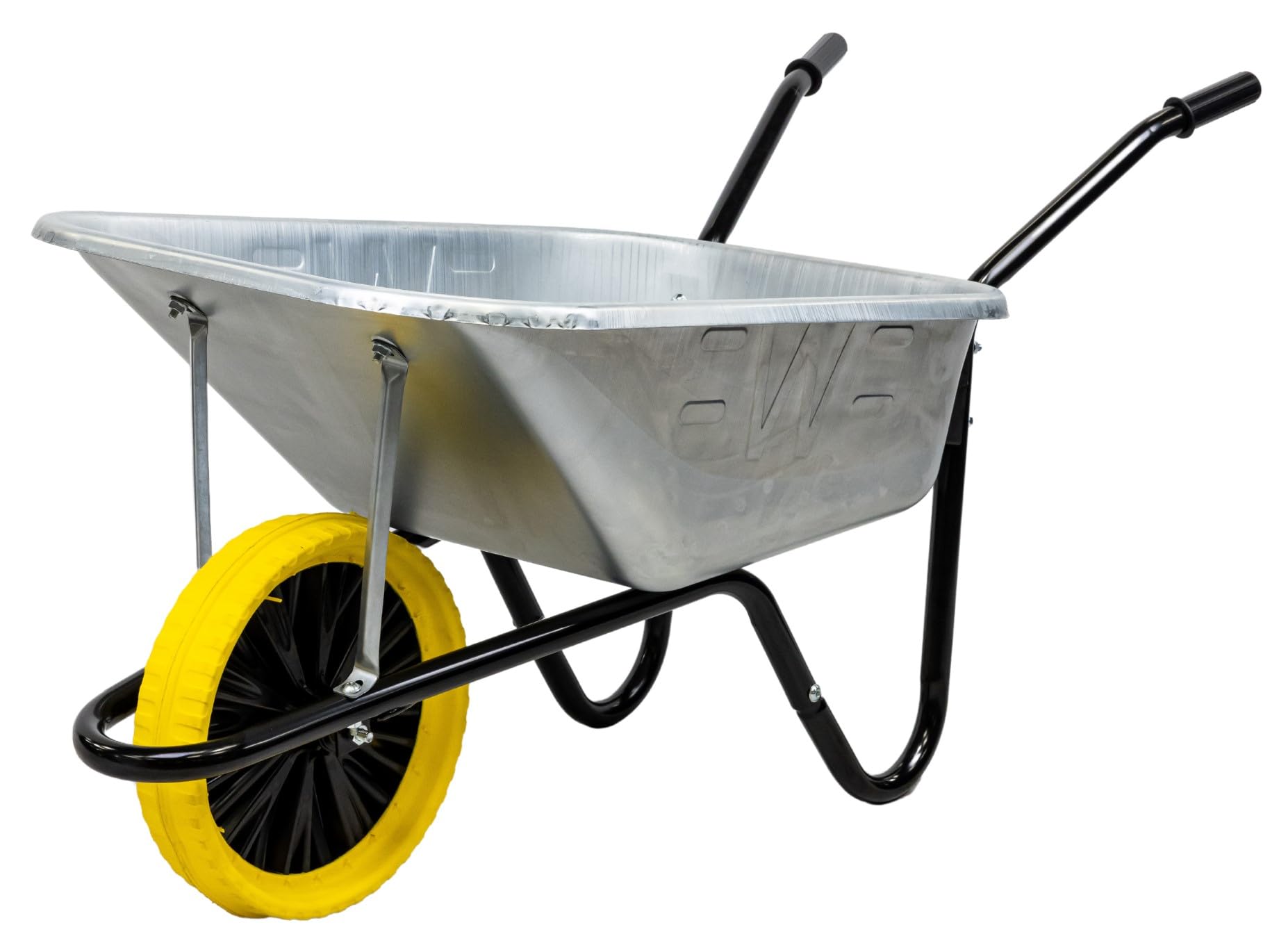 Barrow in a Box Professional 120L Galvanised Wheelbarrow, The Walsall Wheelbarrow Company, Heavy Duty Steel Wheelbarrow with Puncture Proof Wheel