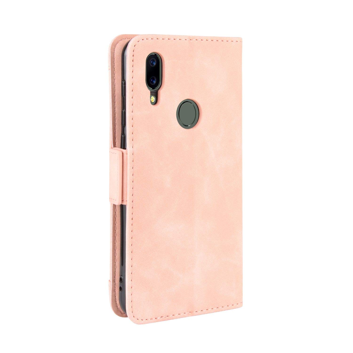 Brand Set Cover Portafoglio Per Umidigi A3S - Similpelle Con Chiusura Magnetica E Supporto - Rosa/Rosso - 2