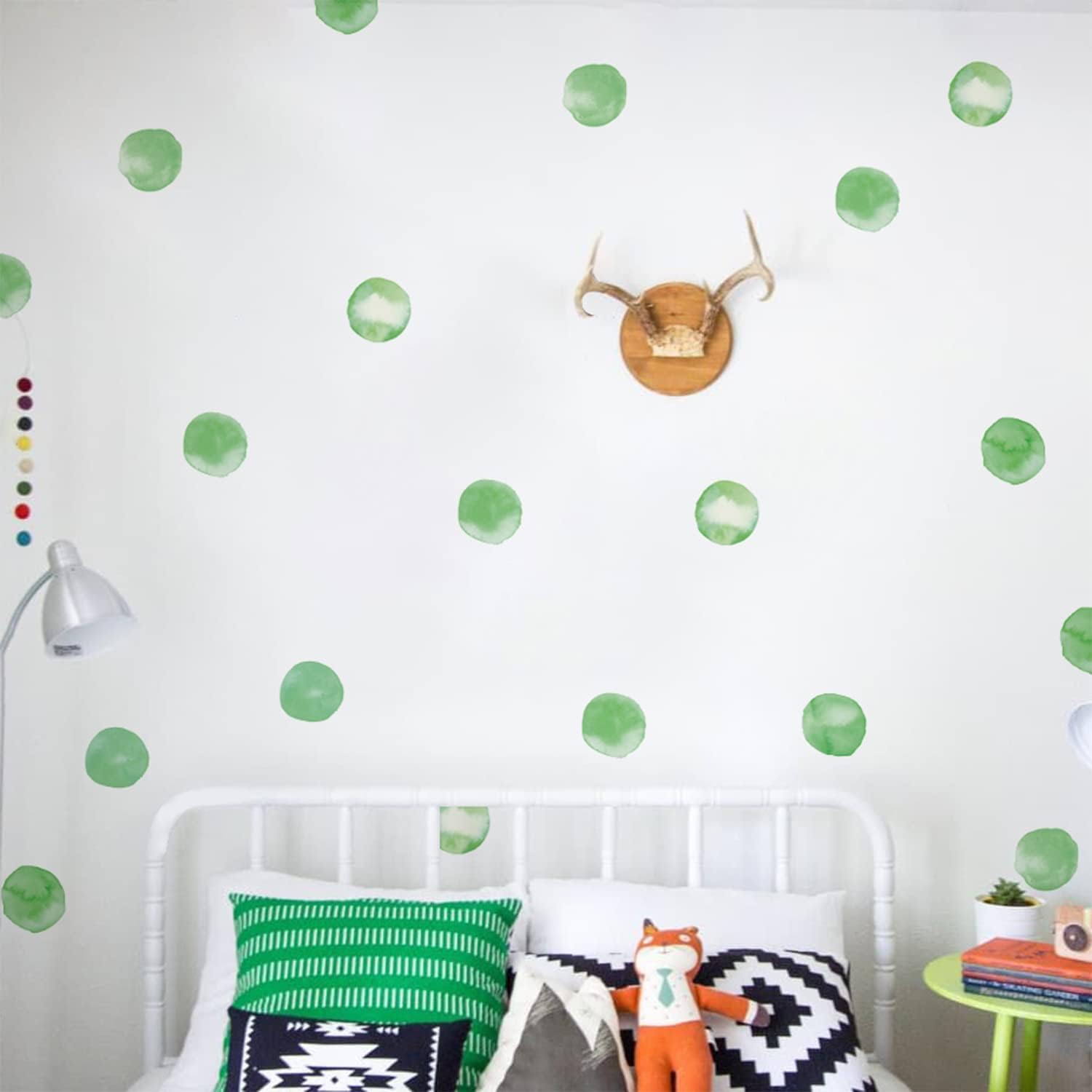 astrkiz Boy Wall Decals Peel and Stick, Watercolor Mint