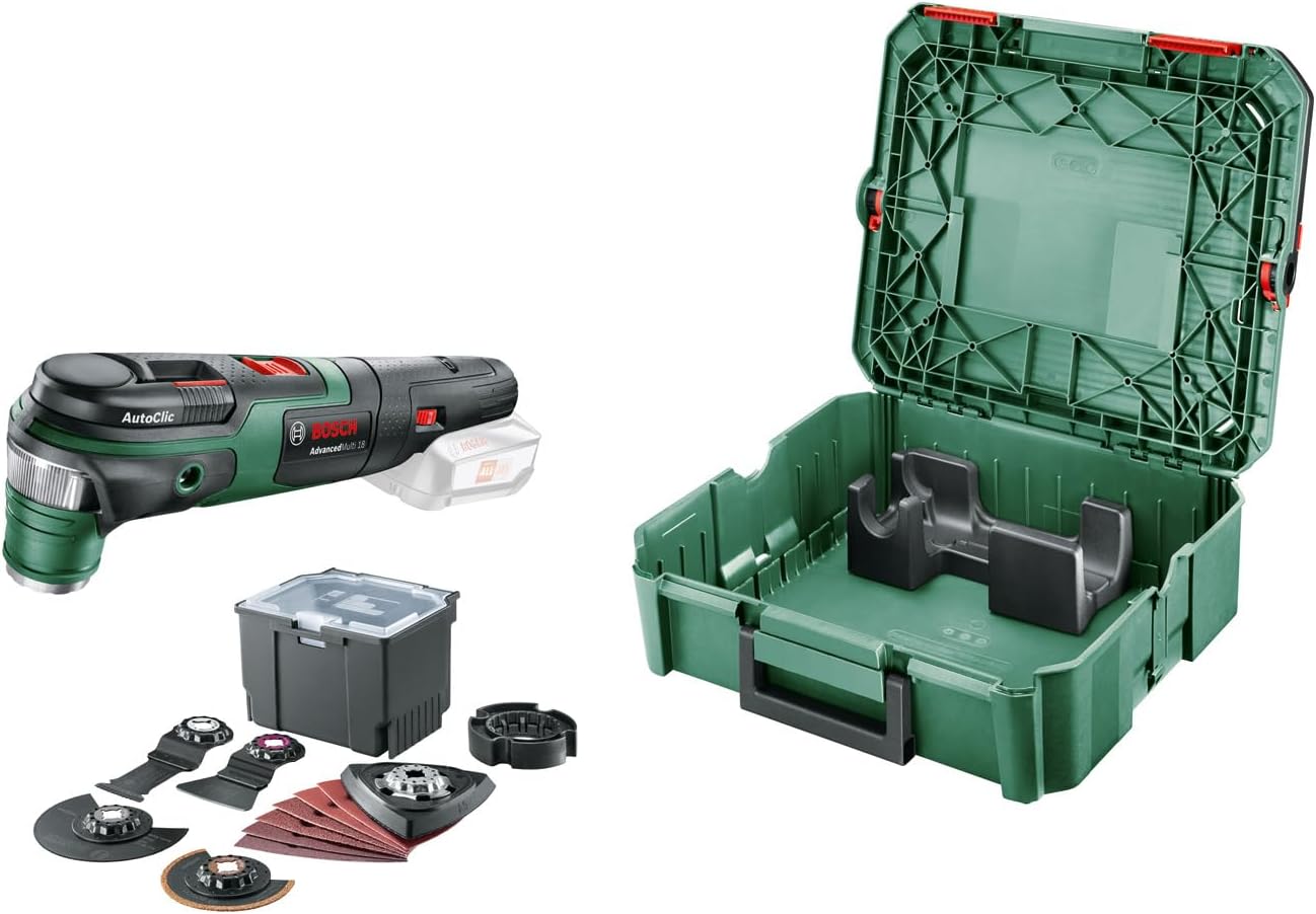 Home and Garden Multi Tool AdvancedMulti 18 (Without Battery, 18 Volt System, Universal Accessory Set, in SystemBox|Size S) - Amazon Edition
