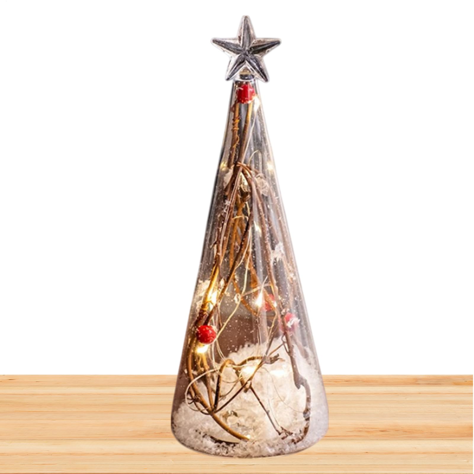 Sapin de Noël lumineux et panneaux d'arbre du Père Noël à offrir en cadeau