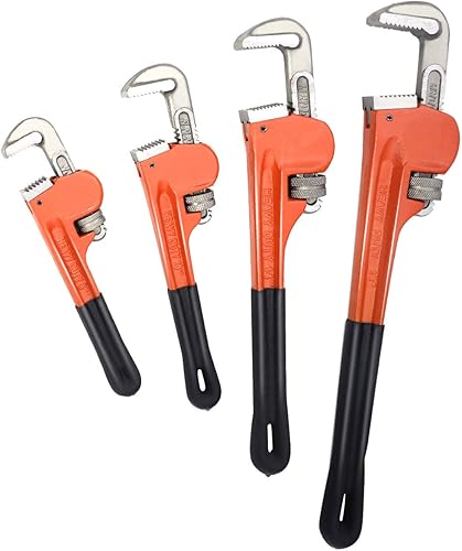 Goplus - 4 piezas ajustables de 8 pulgadas 10 pulgadas 14 pulgadas 18 pulgadas juego de llave turbo llave inglesa de alta resistencia tratada de