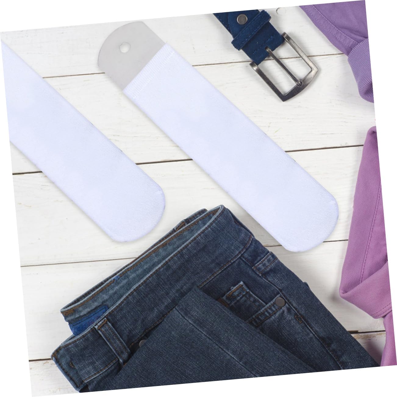 jojofuny 2Pcs Convenient Sock Board for Straight Blank Crew Socks Durable Sock Jig Accessory for Easy Sock Pressing and Sublimation for DIY Sock Making