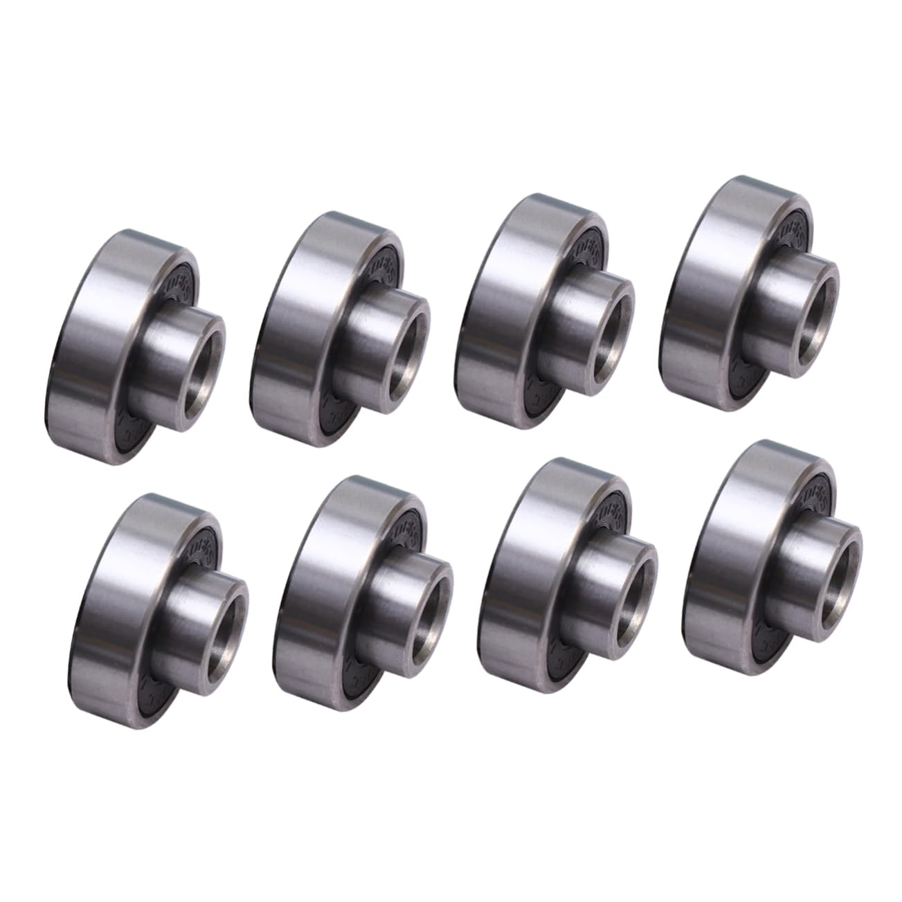 Totority 8Pcs Integrated Skateboard Wheel Bearings High Speed Low Noise Durable Performance for Skateboards Roller Skates and Scooters Black