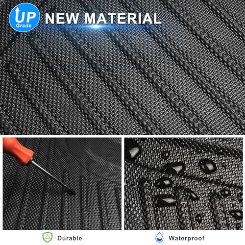 AOMSAZTO Car Floor Mats for Ford Bronco Sport 2021 2022 2023 2024, All Weather Car Floor Mats, 1st & 2nd Row Full Set Rubber Floor Liners, Heavy Duty Anti Skid Car Mats, Black - Thumbnail 6