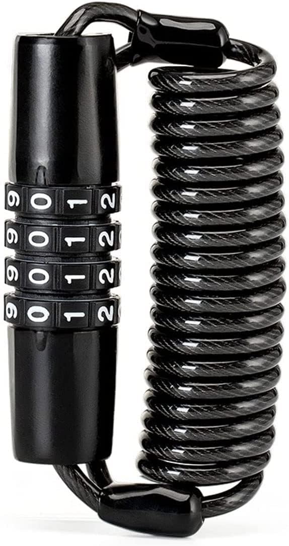 Anti-Theft Bike Lock,Cable Helmet Lock Chain Bike Lock Fold Backpack Cycling Password Lock Bike Accessories Anti-Theft Lock (A)