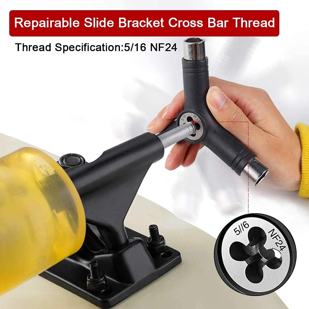 Namvo Skate Tools Hardware Outil pour skateboard, clé anglaise, skateboard Y-Tool pour montage, démontage, réparation et remplacement d'accessoires