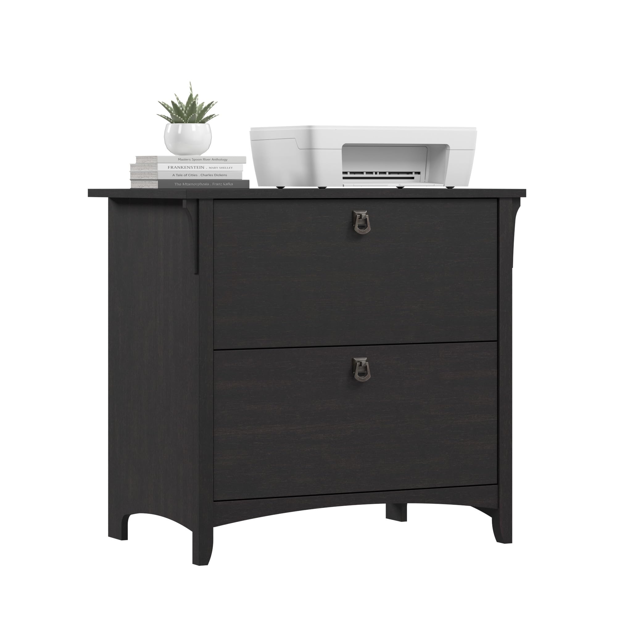 Bush Furniture Salinas Lateral File Cabinet, Vintage Black