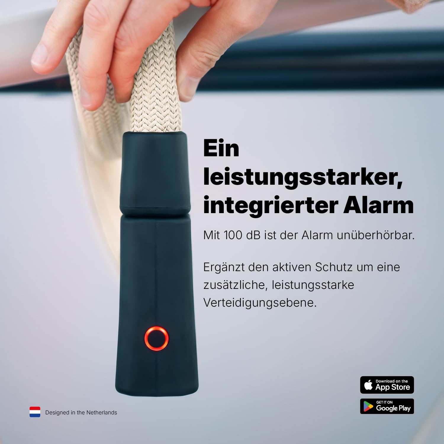 TMD Smart - Lucchetto a catena Keyless con allarme da 100 dB, certificato ART 2, app Bluetooth, antifurto per e-bike, con custodia in silicone, 70 cm, beige