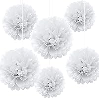 Vista 18 de Binpeng Pompones de papel para colgar, bola de flores de papel, decoración de bodas, fiestas, celebraciones, decoración al aire libre, flores