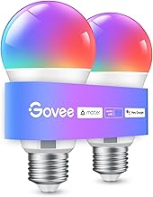 Govee RGBWW Smart Bulb, WiFi Alexa Light Bulbs E27, 9W, 800LM, Music Sync, 16 Million Colors, 54 Scenes, Work with Matter, Alexa, Google Assistant, 2 Packs