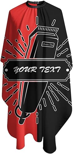 Miniatura 3 de MLIANCEN Capa de peluquería personalizada, añade tu texto fotográfico, capa de salón personalizada para hombres, capa de corte de pelo personalizada