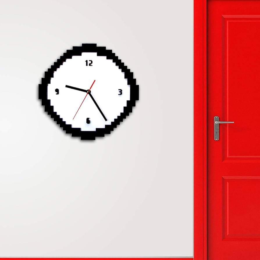 ピクセルスタイル　壁掛け時計　モダン ピクセルスタイル 壁掛け時計 モダン