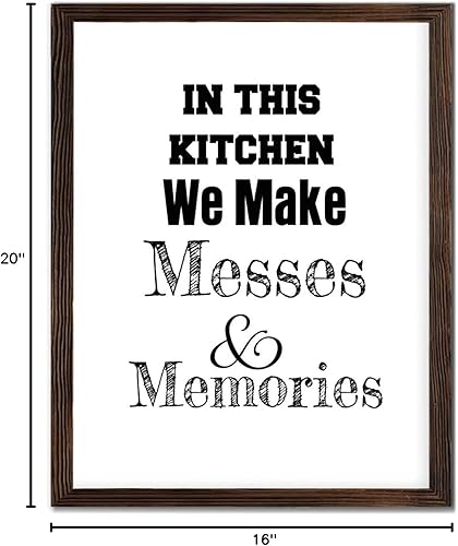 Miniatura 55 de In This Kitchen We Dance - Letrero de madera para decoración de pared, con citas religiosas, letrero de madera enmarcado, estilo rústico de granja
