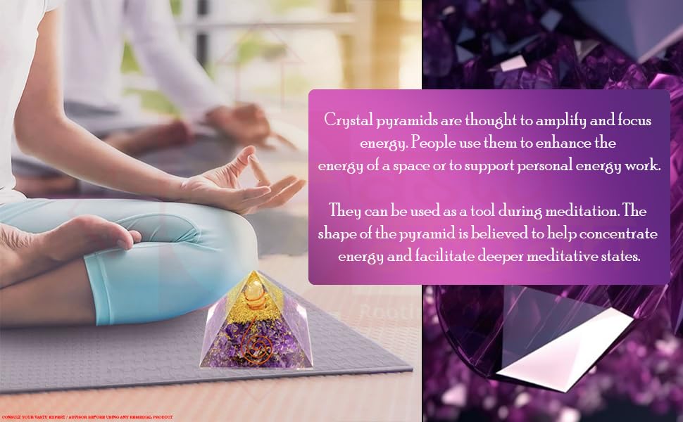 Image of Amethyst Pyramid | 2-Inch | Natural Amethyst Crystal Pyramid for Calmness, Meditation, and Spiritual Healing|Perfect for Home Decor and Gifting