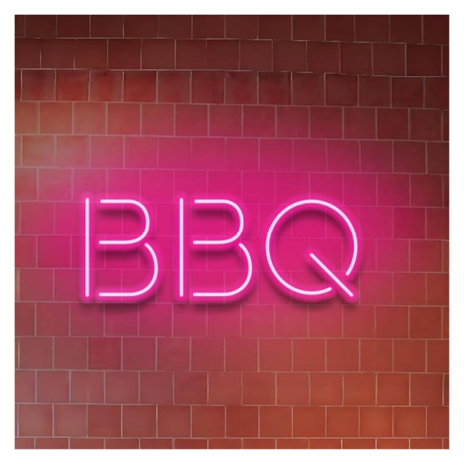 RONGCH Hanging Art Signs BBQ Neon Sign Restaurant Shop Deli Food Market Kitchen Home Hanging Wall Decor 40cm