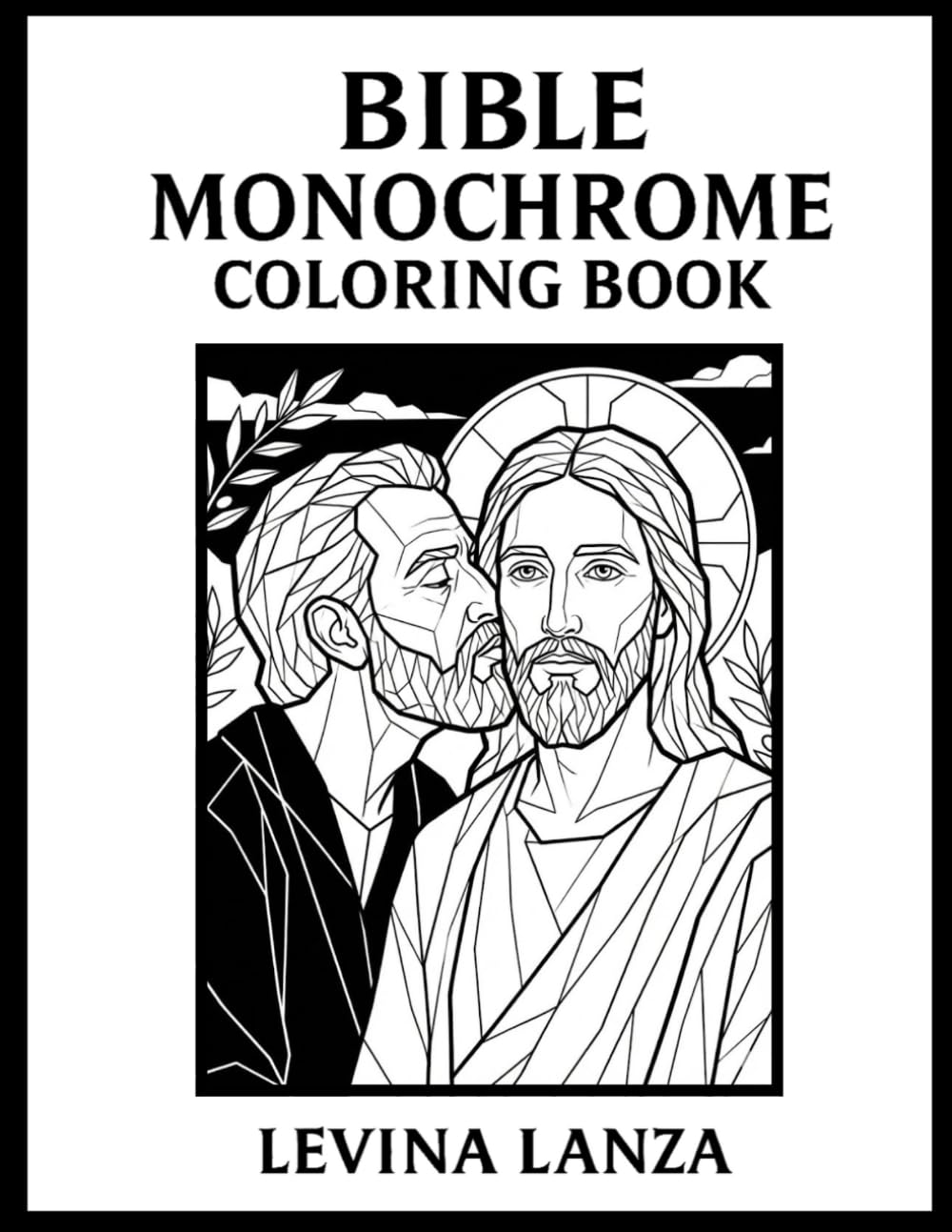Bible Monochrome Coloring Book for Adults: Reveal Inspiring Scripture & Christian Art with Just One Pen | A Stress-Relieving "No-Rules" Devotional for Anxiety & Peace
