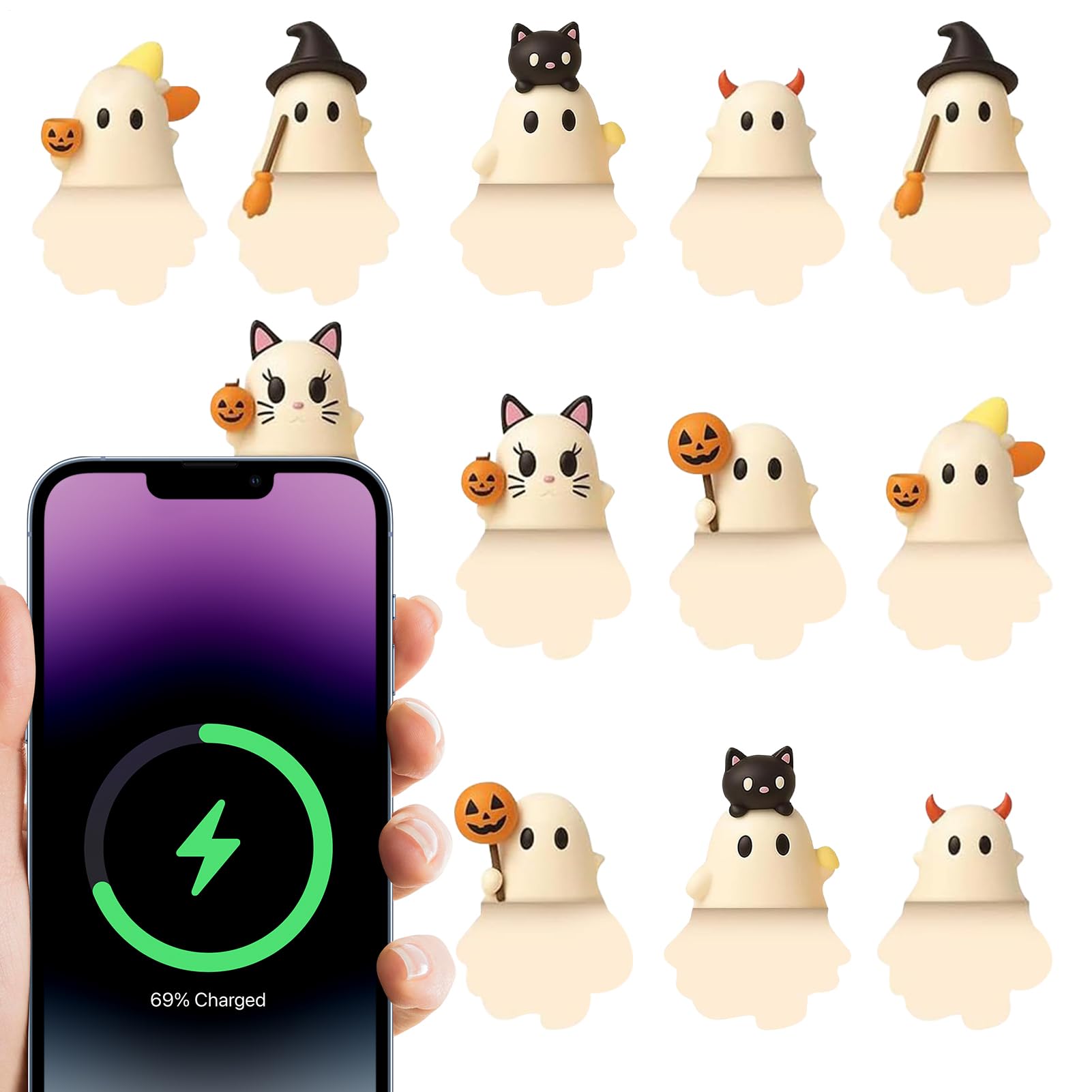 Accessoires pour smartphone Halloween adhésif décollable figurine dessus coque