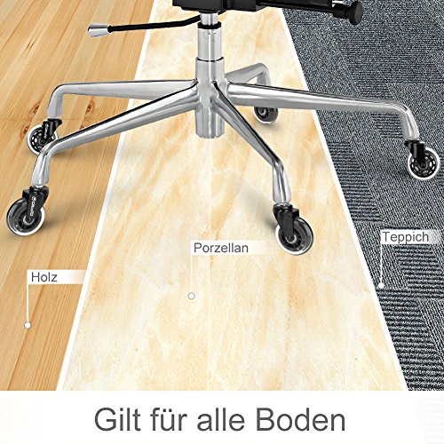 YOHOOLYO Bürostuhl Rollen 10x22mm 5er Set Stuhlrollen für Bürostühle Schreibtischstuhl Möbel (Nicht für 1KEA und Topsstar Bürostühle)