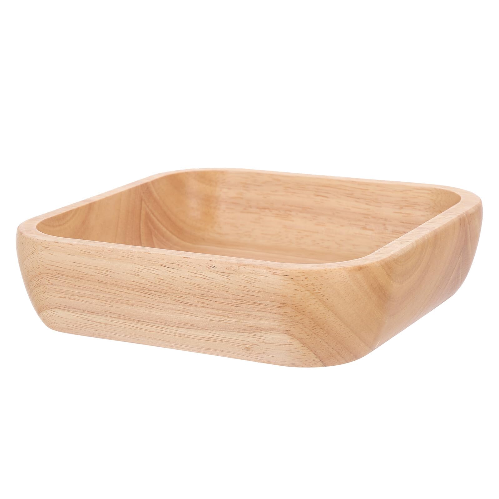 Bol carré en bois synthétique Homoyoyo marron pour fruits