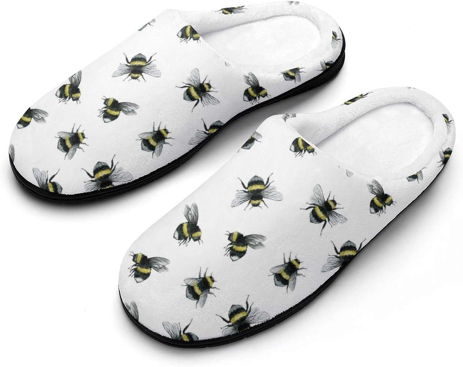 Flying Bumblebee Mens Slippers - Memory Foam Comfort