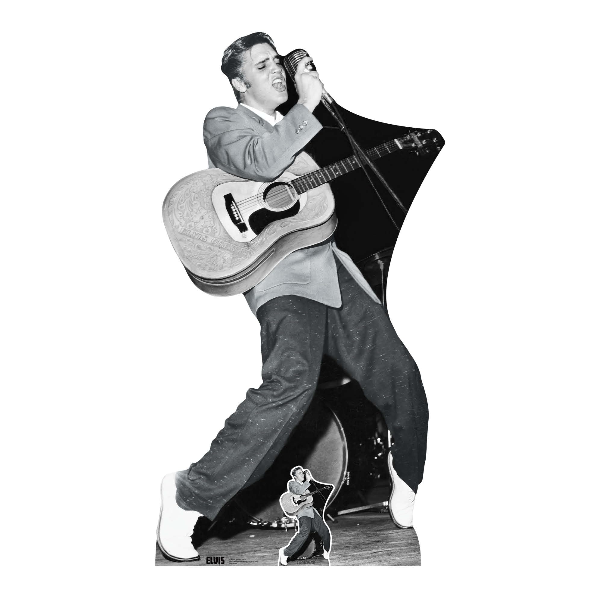Star Cutouts SC4252 Elvis Presley Rocks Vintage Lifesize Cardboard Cutout – Timeless Elvis Merchandise for Fans, Parties & Home Décor