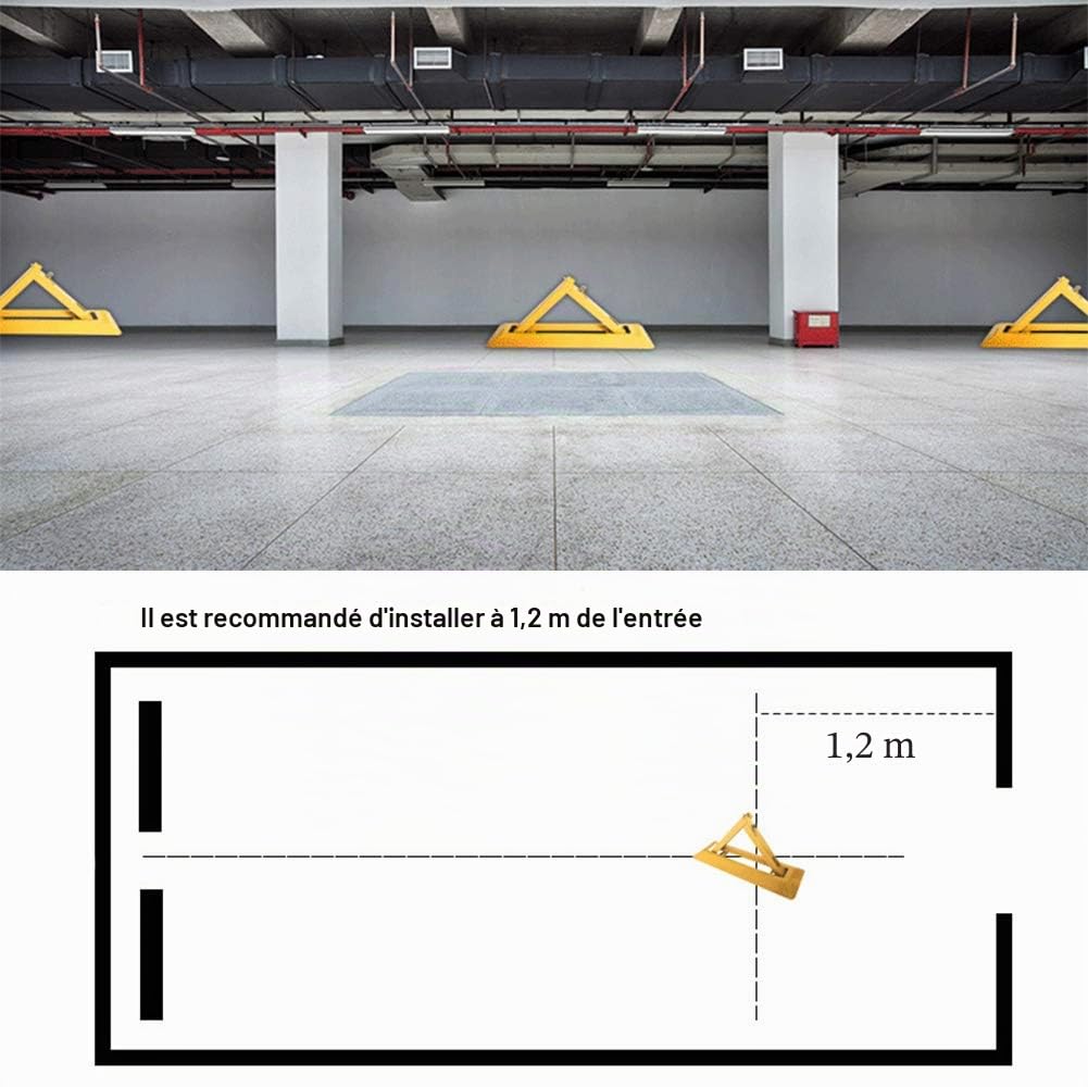 BarrièRe De Parking Rabattable Verrou De Stationnement Triangulaire Pour Espace De Stationnement