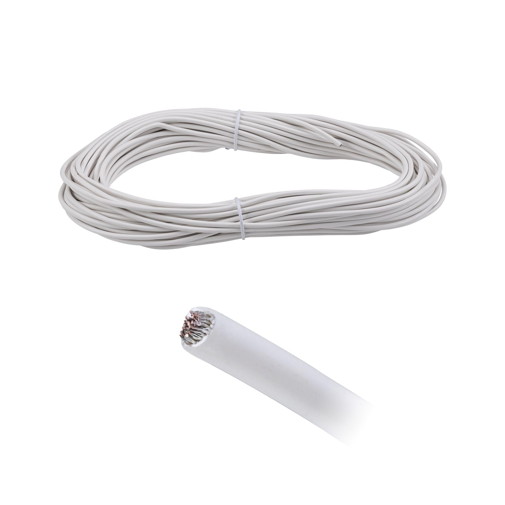 Paulmann 94591 Sistema a fune fune di tensione Corduo 20m isolata 2,5qmm fune bianco fune metallica binario