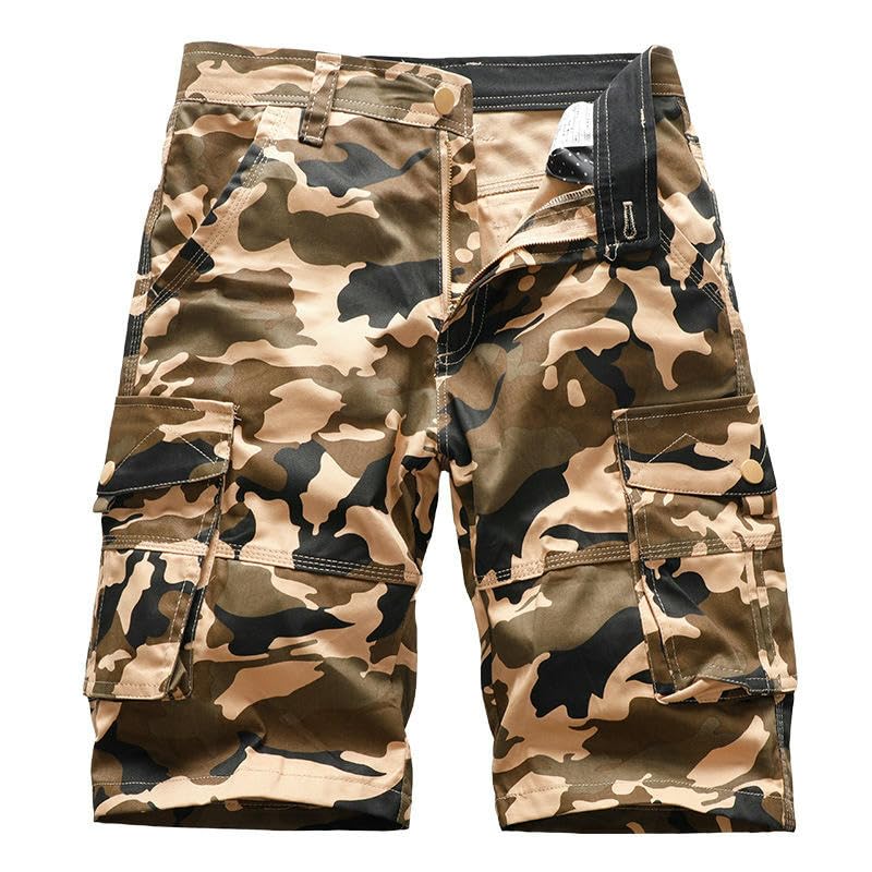 Short été homme motif camouflage bermuda 5 points décontracté