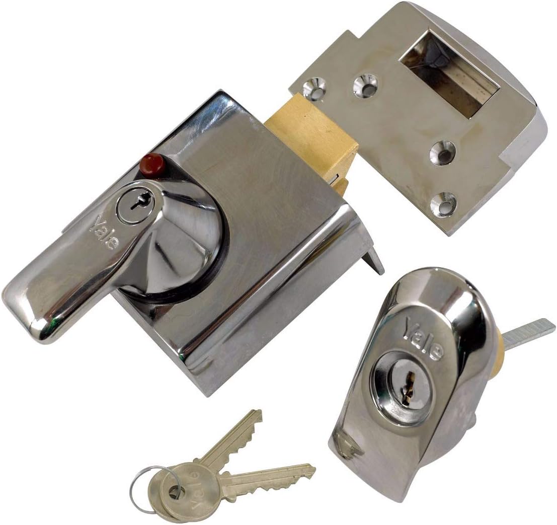 P-BS1-CH-CH-60 - BS1 British Standard Nightlatch - 60mm - Chrome Finish - High Security Approved by Insurance Companies