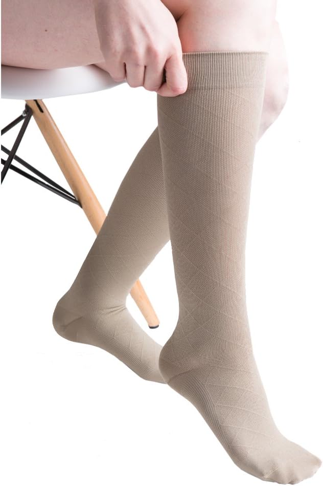 Womens 20-30 mmHg Compression Socks, Diamond Trouser