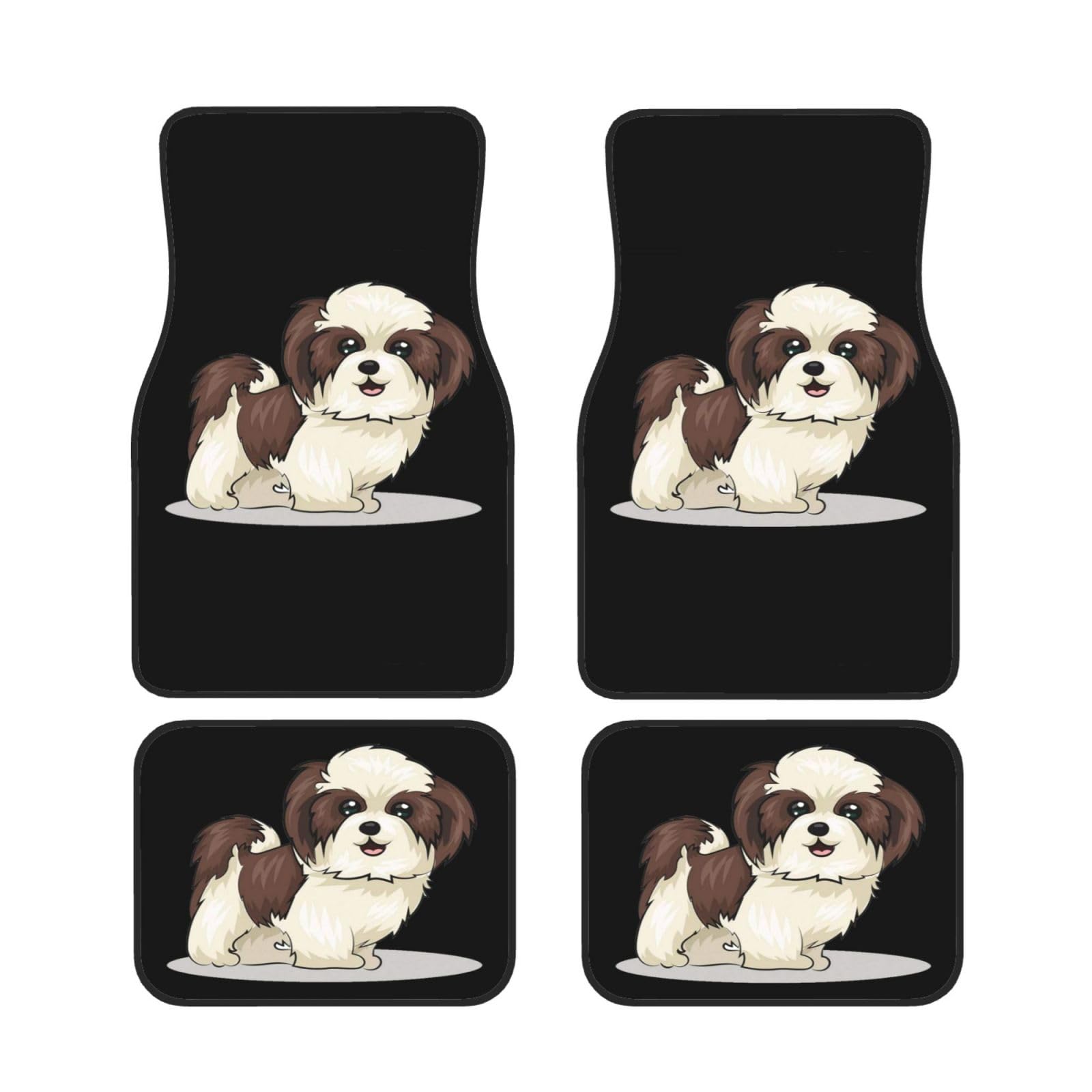 Shih Tzu Hund, 4er-Set Auto-Fußmatten, Neopren-Fußmatten für Fahrzeuge, rutschfeste Auto-Fußmatten, Autozubehör