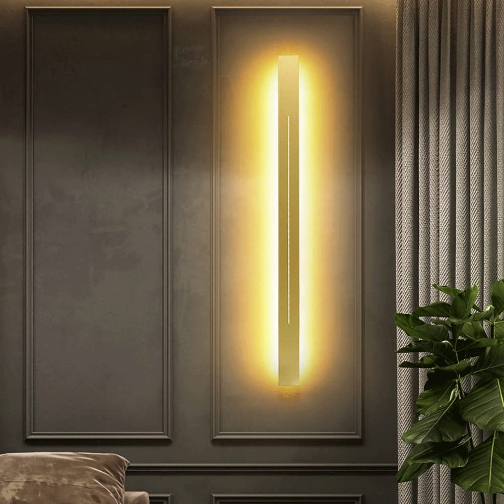 Nowoczesna minimalistyczna lampa ścienna LED, liniowe oświetlenie metalowe, do salonu, sypialni, hotelu, korytarza, schodów, oświetlenia wnętrza