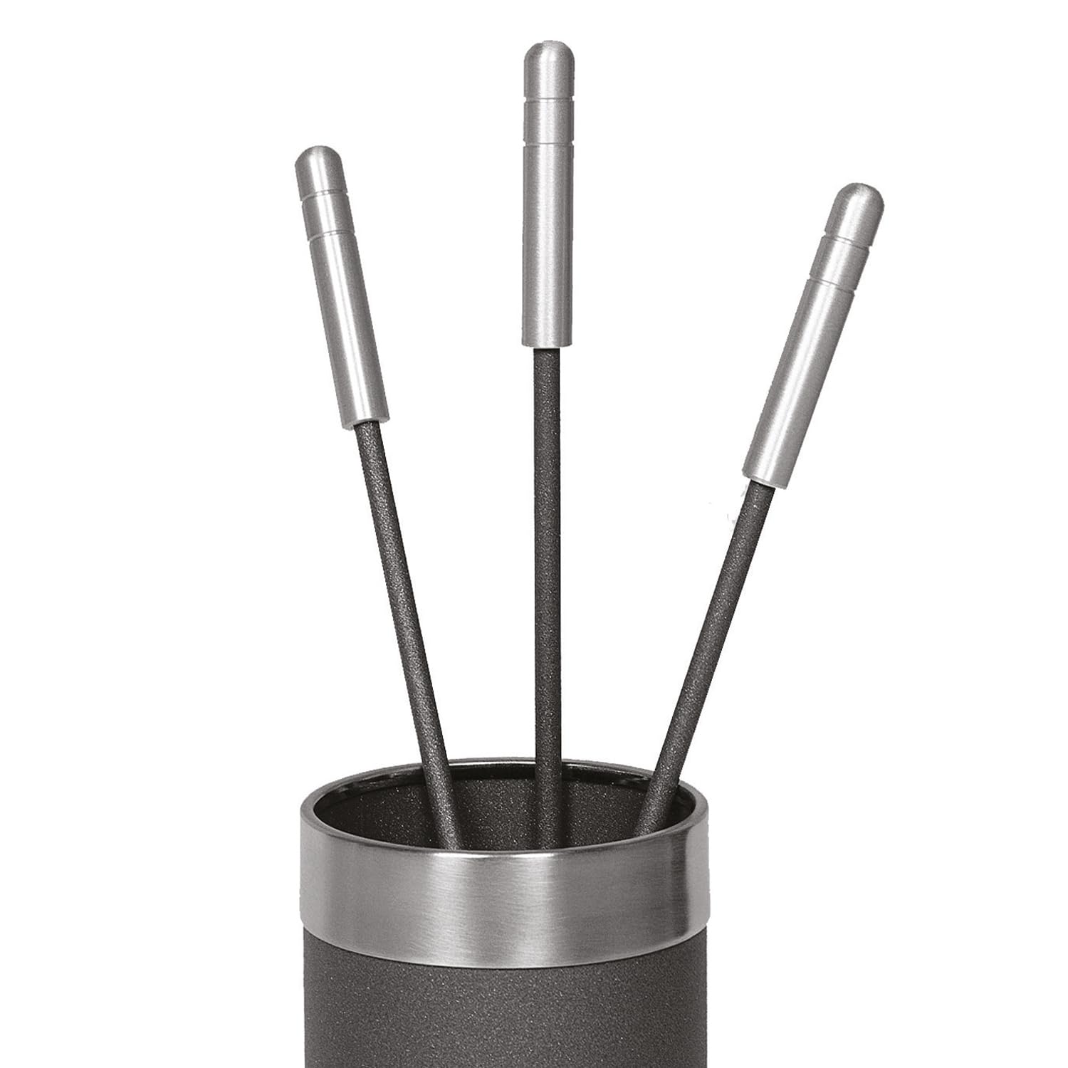 raik 21.02.417.2 Kaminbesteck, 3-teilig, Edelstahl, anthrazit, 30cm