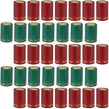 STOBOK Heat Shrink Capsules 200Pcs Heat Shrink Caps Wine Shrink Wrap Wine Bottle Capsules Stopper for Wine Cellars and Home Use (Red Green) Wine Bottle Shrink Film