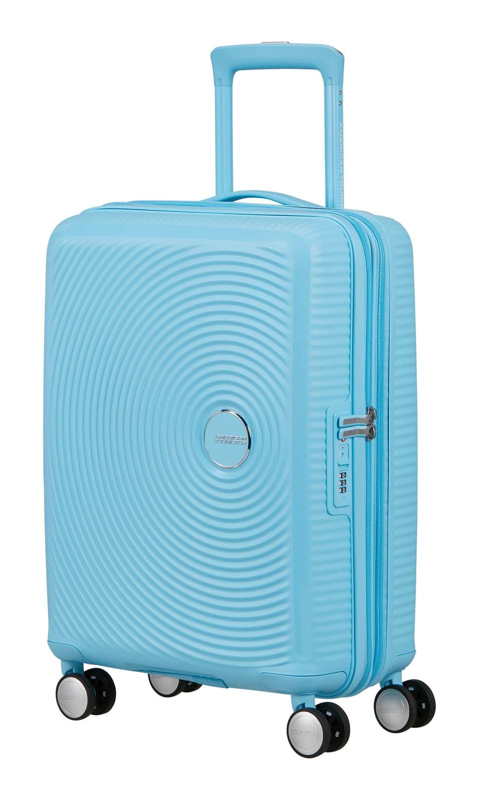 American Tourister Soundbox Spinner 55/20 TSA EXP Trolley Blueberry Fizz Azul Claro