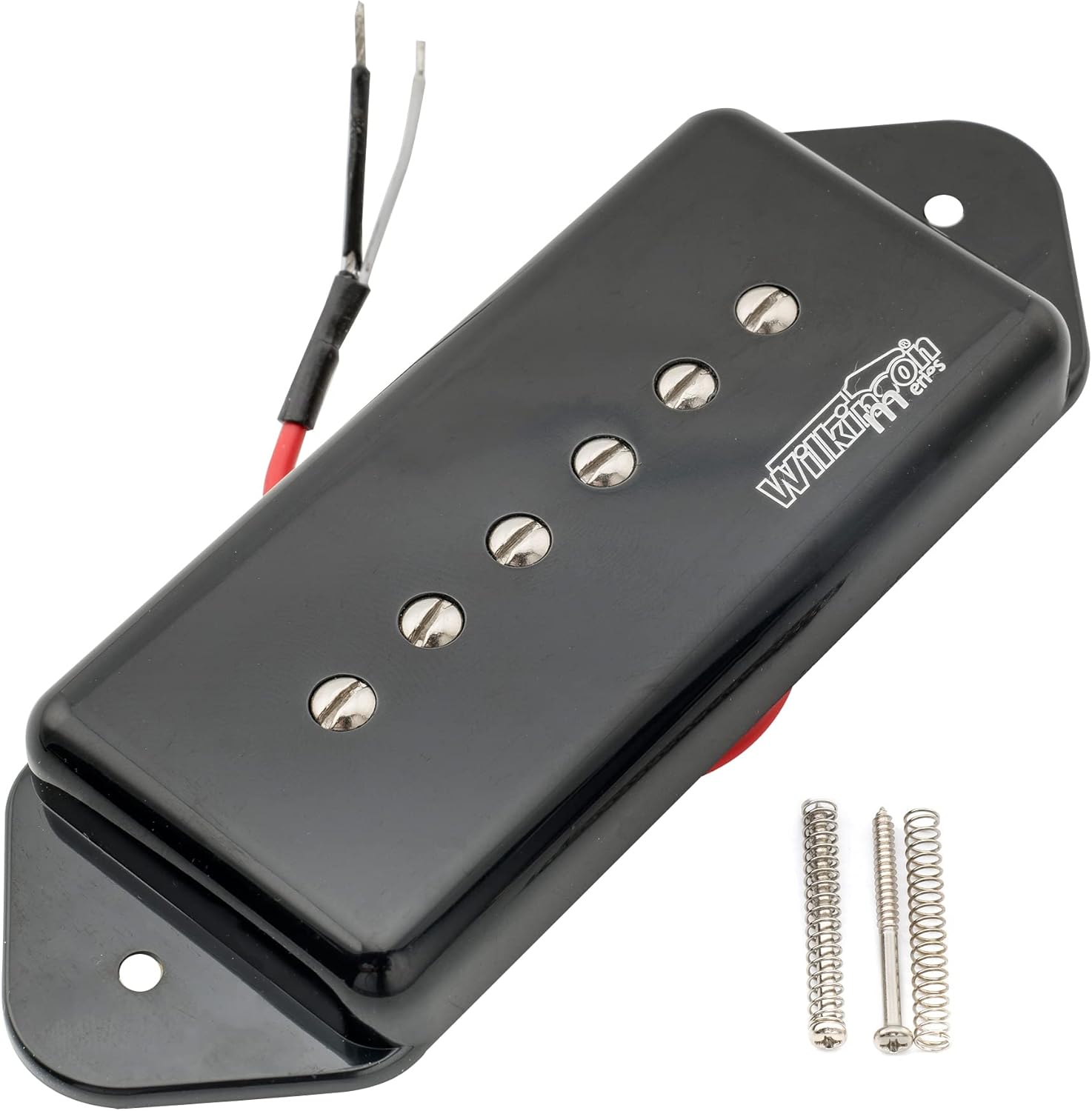 Wilkinson WO90 Low Gauss Iconic Ceramic P90 Dogear Single Coil Pickups Set for Les Paul LP SG Electric Guitar, Black