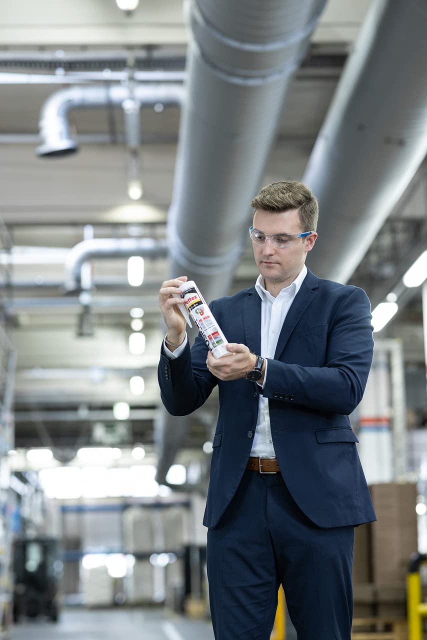 Pattex Sigillante Silicone Neutro, Pattex Fusion XLT, per il Contatto Indiretto con gli Alimenti e per la Resistenza ad Agenti Chimici Disinfettanti, Sigillante Trasparente, Cartuccia da 300 ml