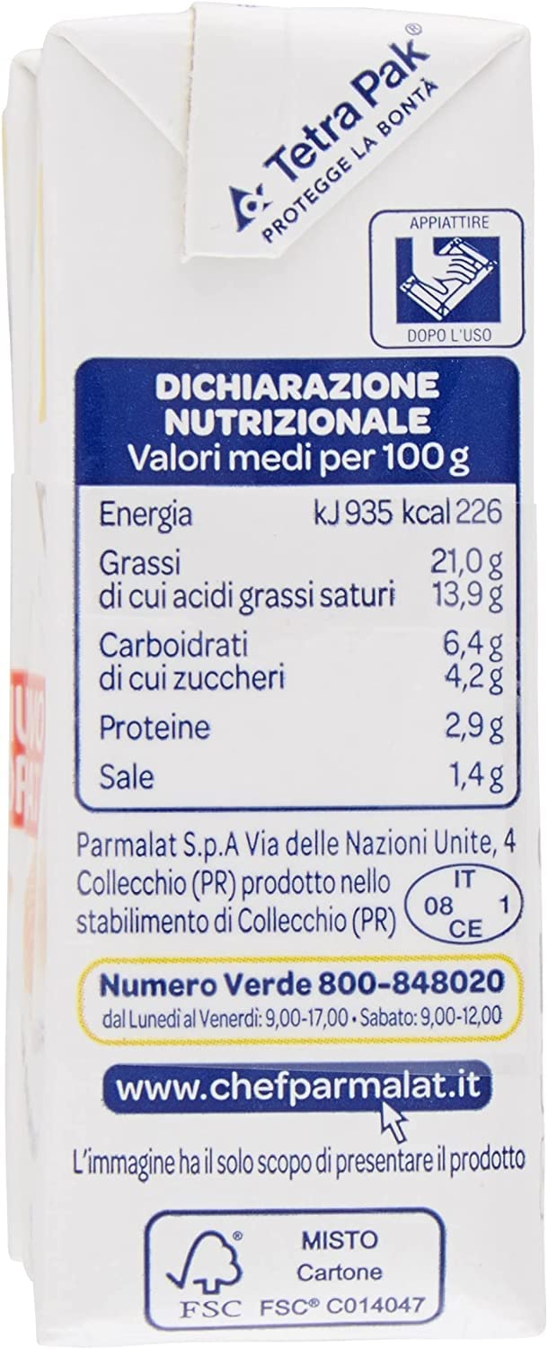 6x Parmalat Panna Chef al Salmone Sahne Kochcreme creme mit Lachs 2x125ml